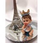 Baby Prince With Eiffel Tower Paris Theme Cake Topper